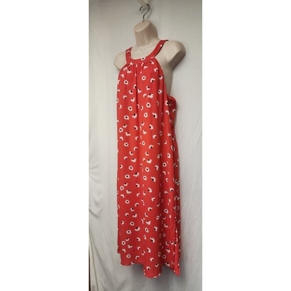 Three Pink Hearts Halter Dress Daisy Print Woman's Size XXL - Picture 7 of 11